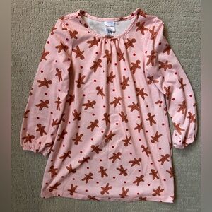 Hanna Andersson gingerbread men girls nightgown size 6/7 Christmas